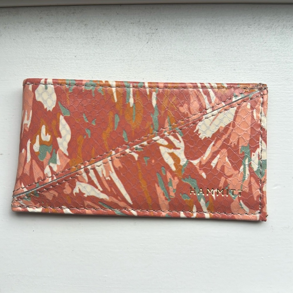 Hammitt Metro Leather Card Holder, brand new, color: Garden Party